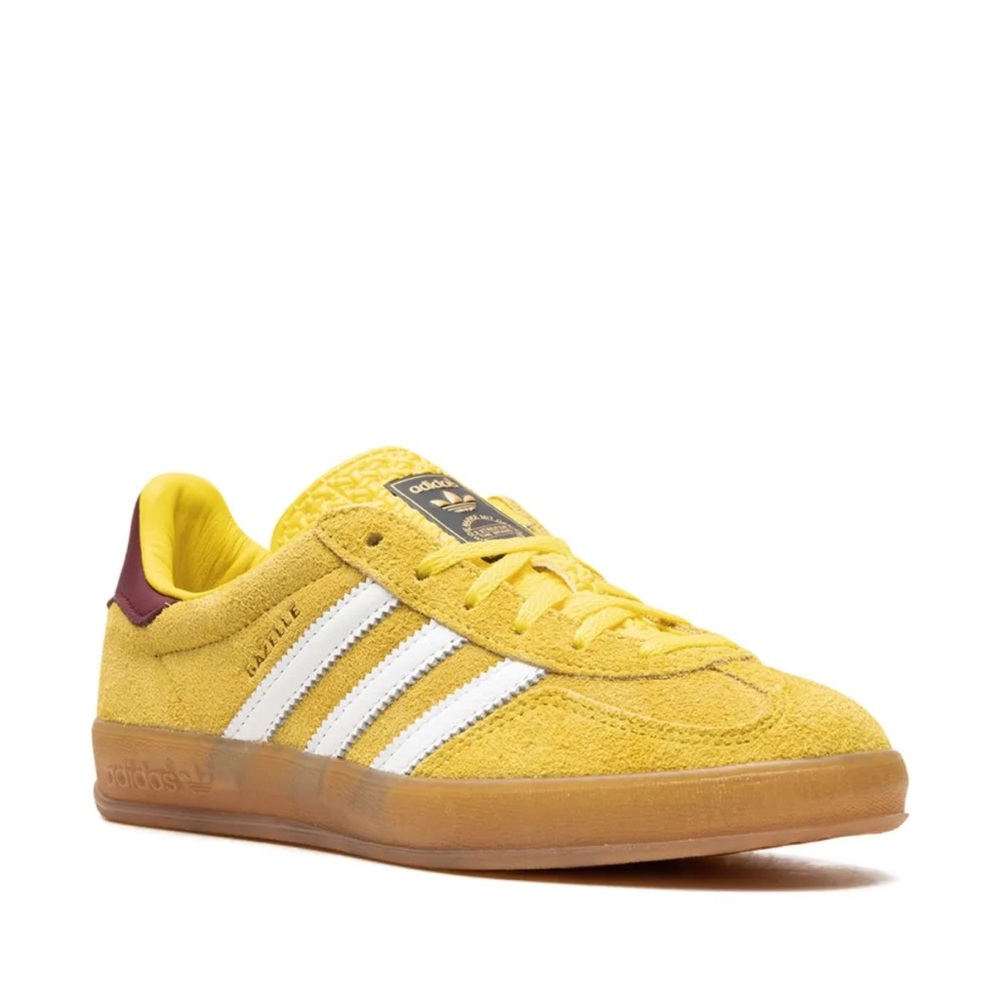 Adidas Gazelle Indoor Collegiate Yellow Sneakers with White Accents